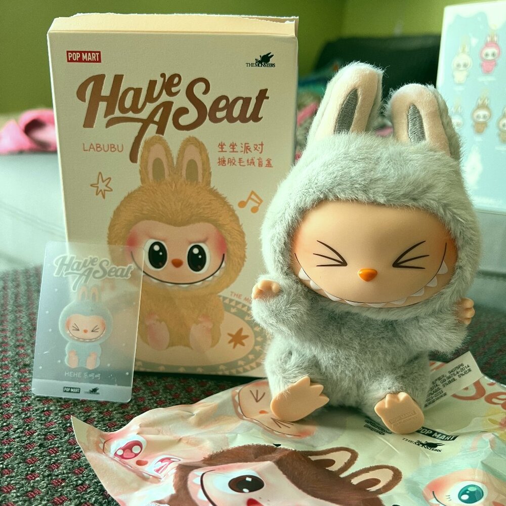 POP MART Labubu The Monsters Have A Seat HEHE Vinyl Plush NWT Sealed